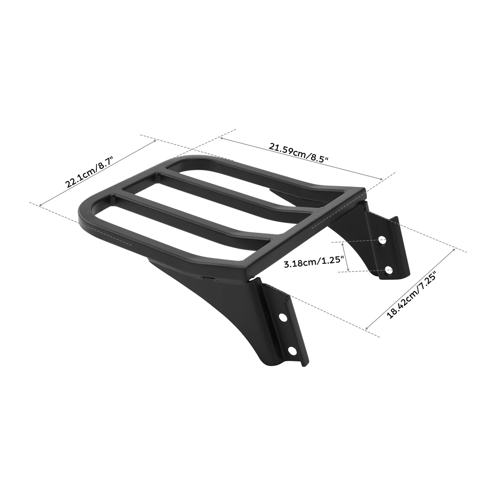 Detachable Rear Backrest Luggage Rack for Harley Dyna Softail Sportster