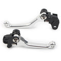 Pair Silver Pivot Brake Clutch Levers for Suzuki RM85 RM125 RM250 (2001–2023)