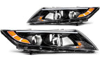 Headlight Assembly for Kia Optima (2014–2015) Pair Left + Right Black Housing