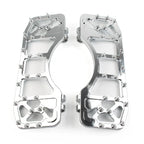 CNC Front Floorboards for Harley Touring Dyna FLD (2014-2023) - Chrome Pair