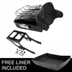 Black Chopped Trunk Backrest Rack for Harley Heritage Classic (2018–2026)