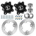 Set of 2 Front Wheel Hub Disc Rotors Bearings for Polaris Ranger 900 800 500