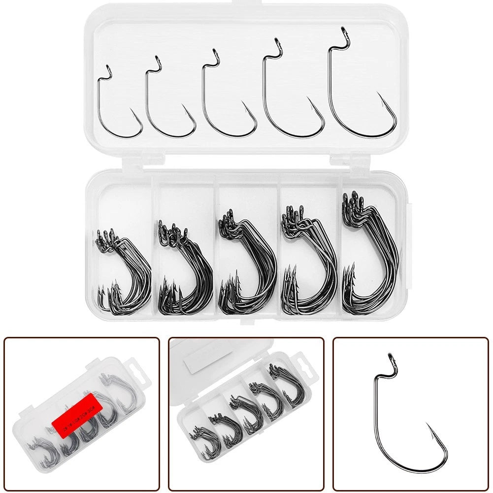 Balancing Carp Fishing Carbon Steel Hooks for Bass