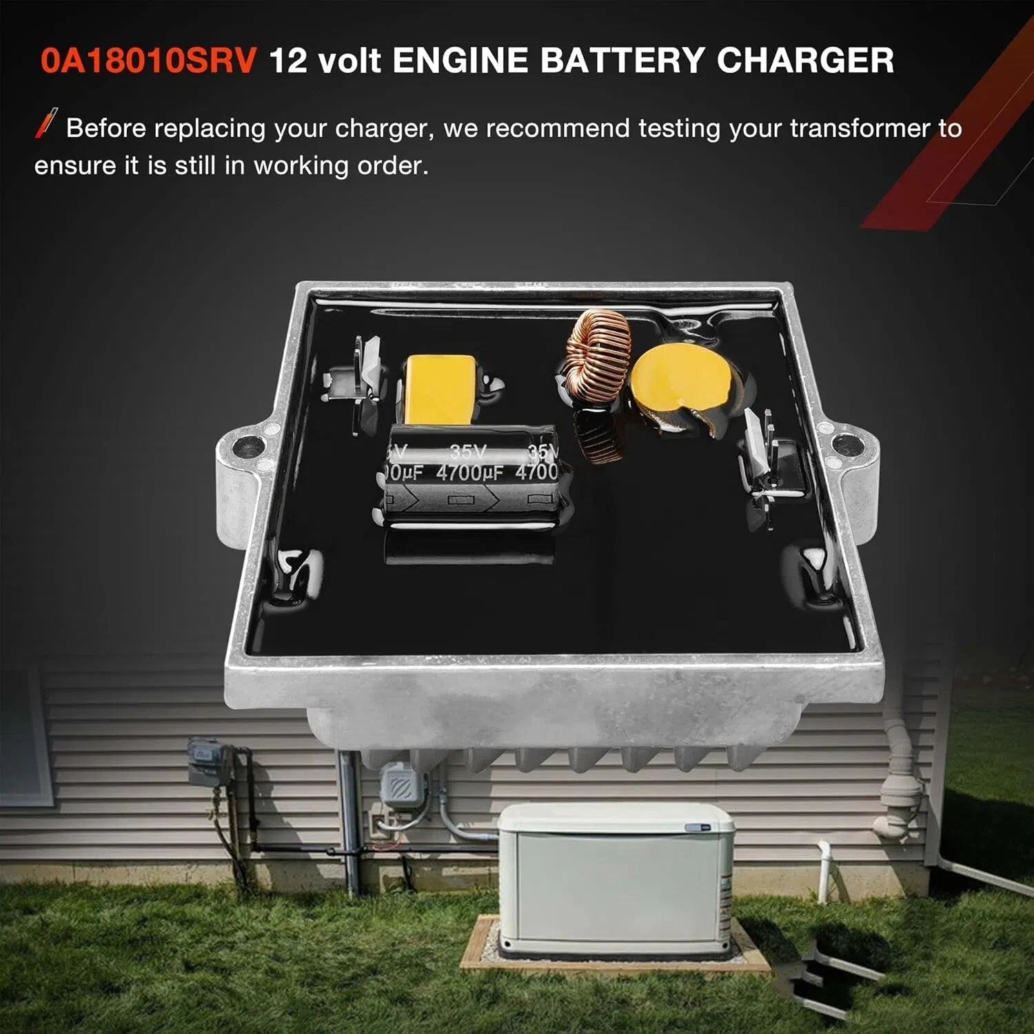 Engine Battery Charger for Generac Generator (A1801)