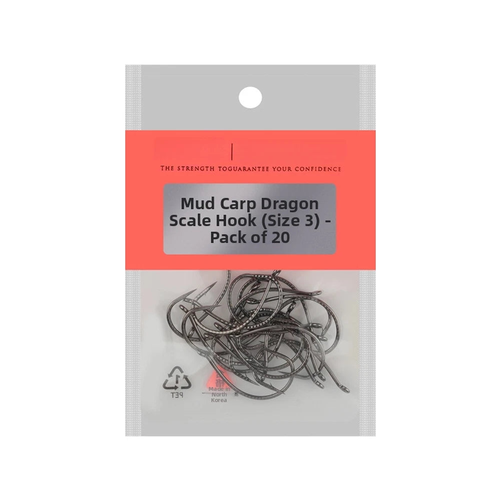 20-Pack Dragon Scale Fishing Hooks for Strong Hold Target Species