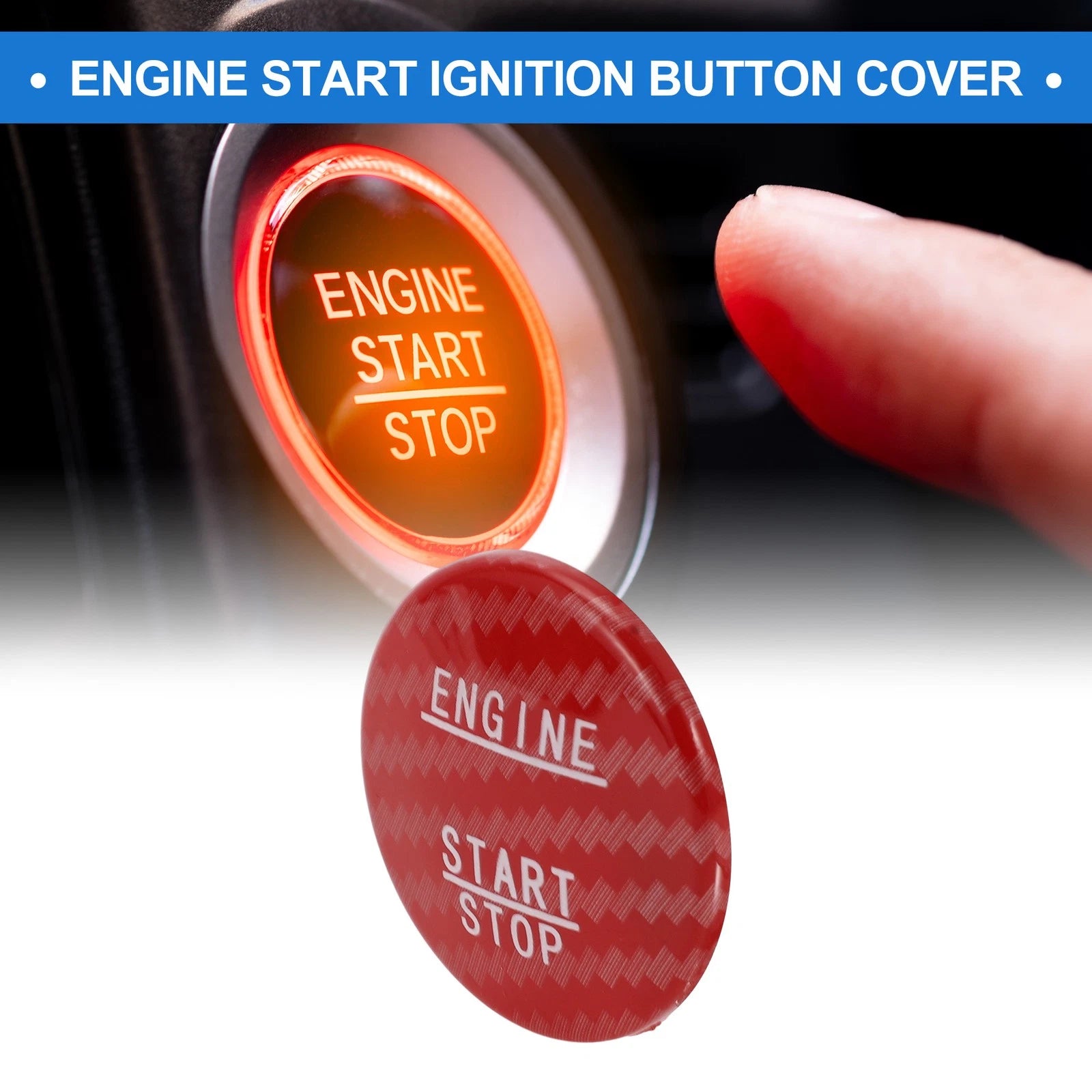 Push Start Button Cover for Mercedes Benz W176 (2013–2019) Red