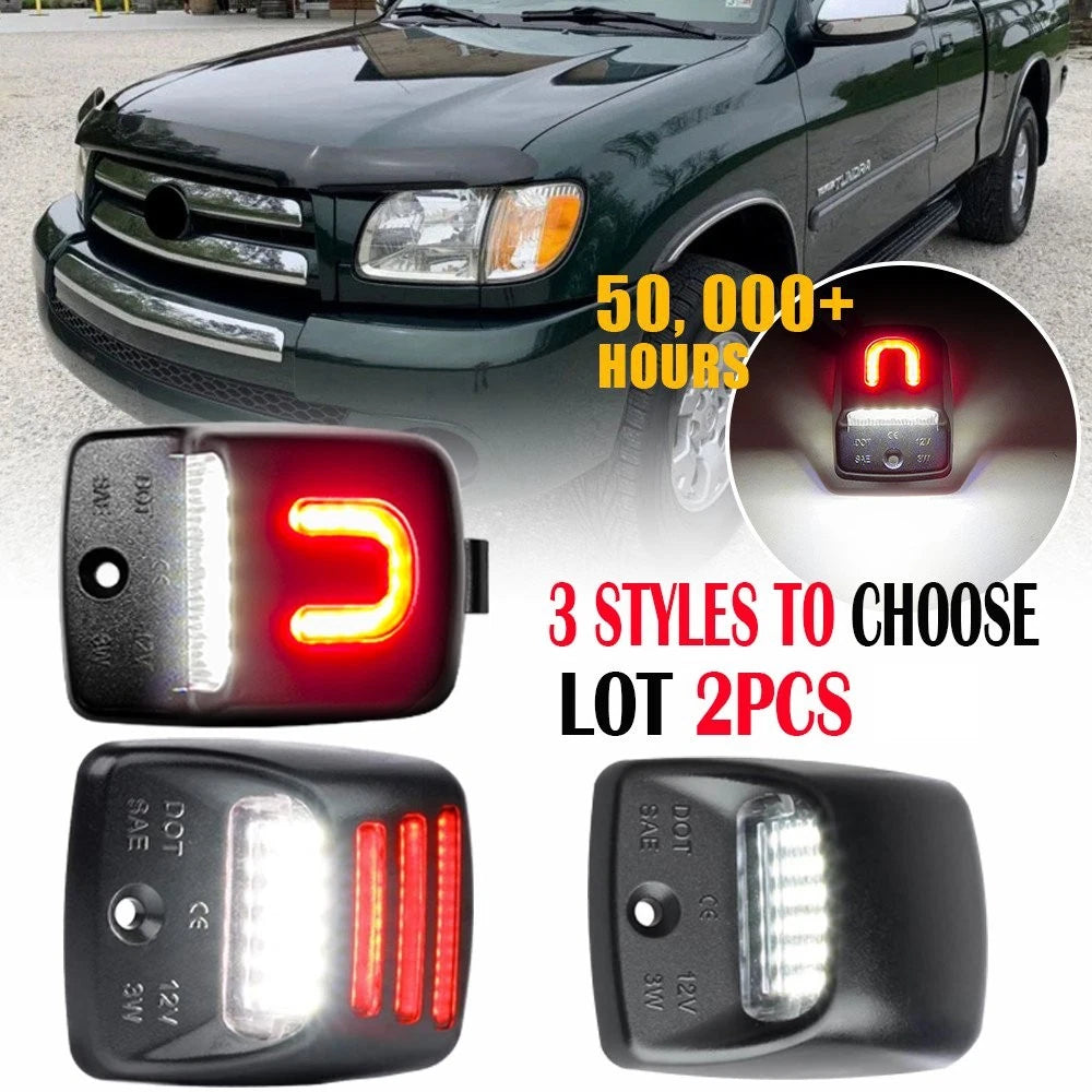 LED License Plate Light Red DRL Tube for Toyota Tacoma (2005–2015), Tundra (2000–2013)