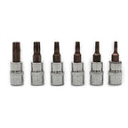 6pcs Bit Socket Screwdriver T40 for Automotive Tools 1/4 Inch Shank