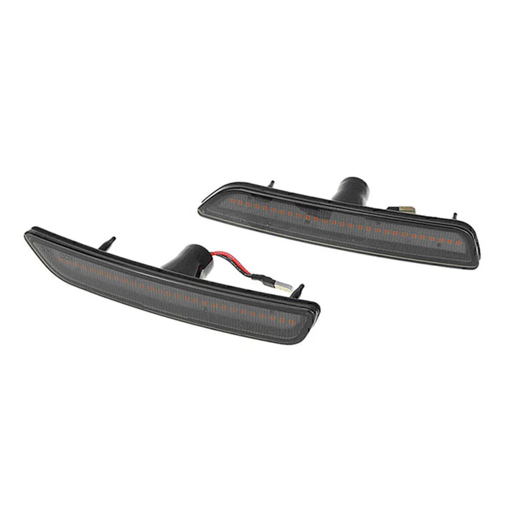 Yellow LED Front Black Side Marker Lights for Ford Mustang (2010-2014)