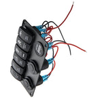 6 Gang Toggle Rocker Switch Panel with LED for Car Van Marine Boat (12-24V)