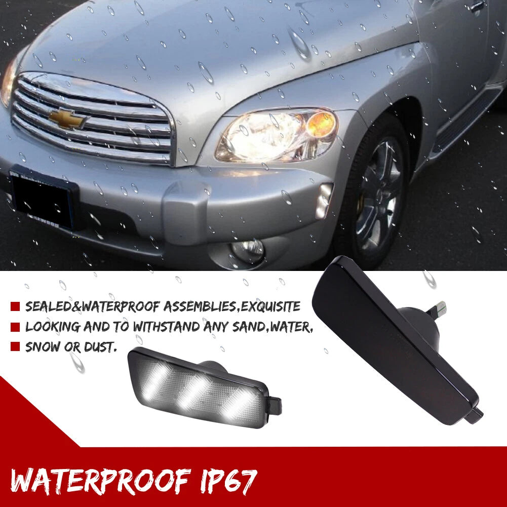 Smoked Lens LED Front Bumper Side Marker Light for Chevrolet HHR (2006–2011)