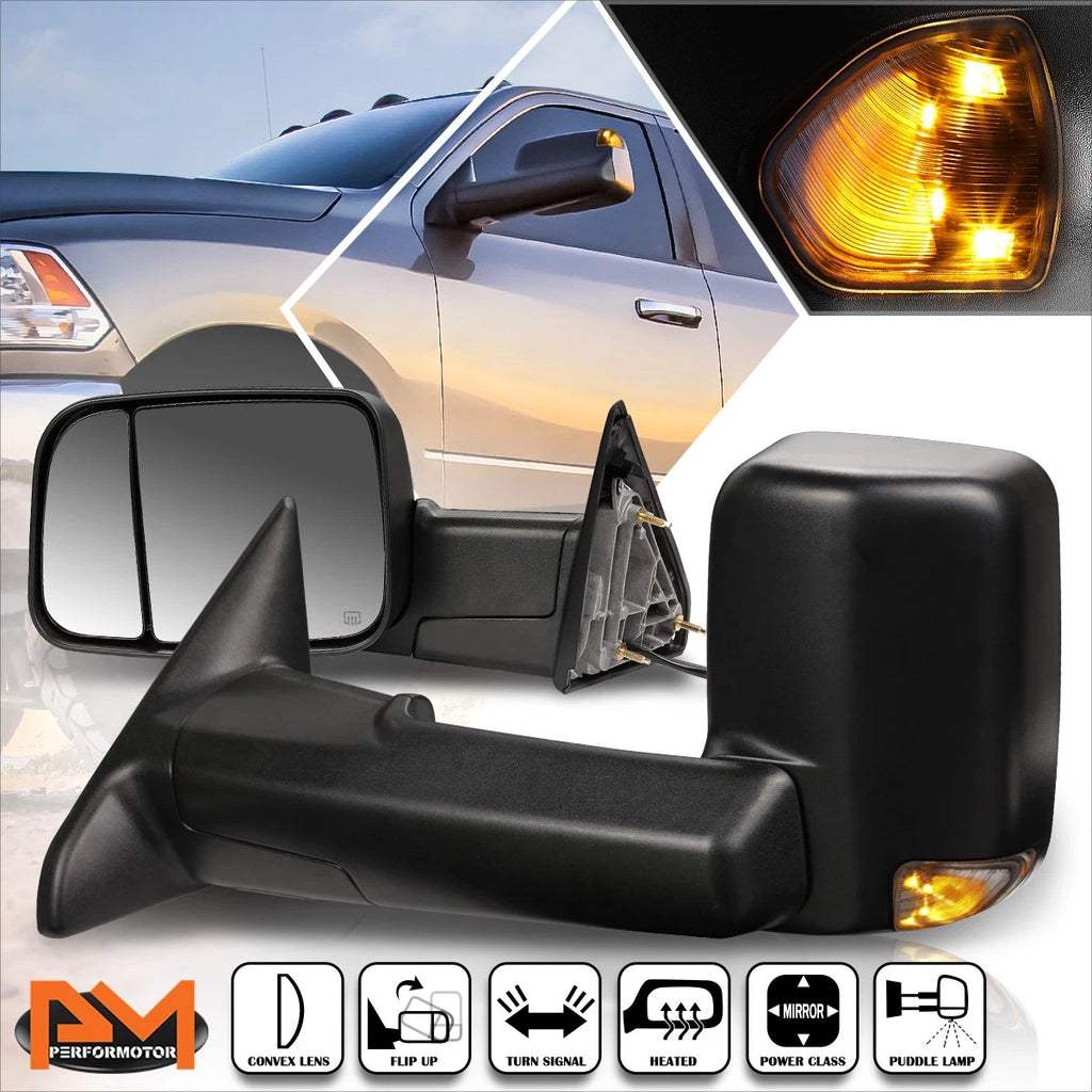 Set of 2 Powered Heated Towing Mirrors for Dodge Ram 1500-5500 (2009–2016)