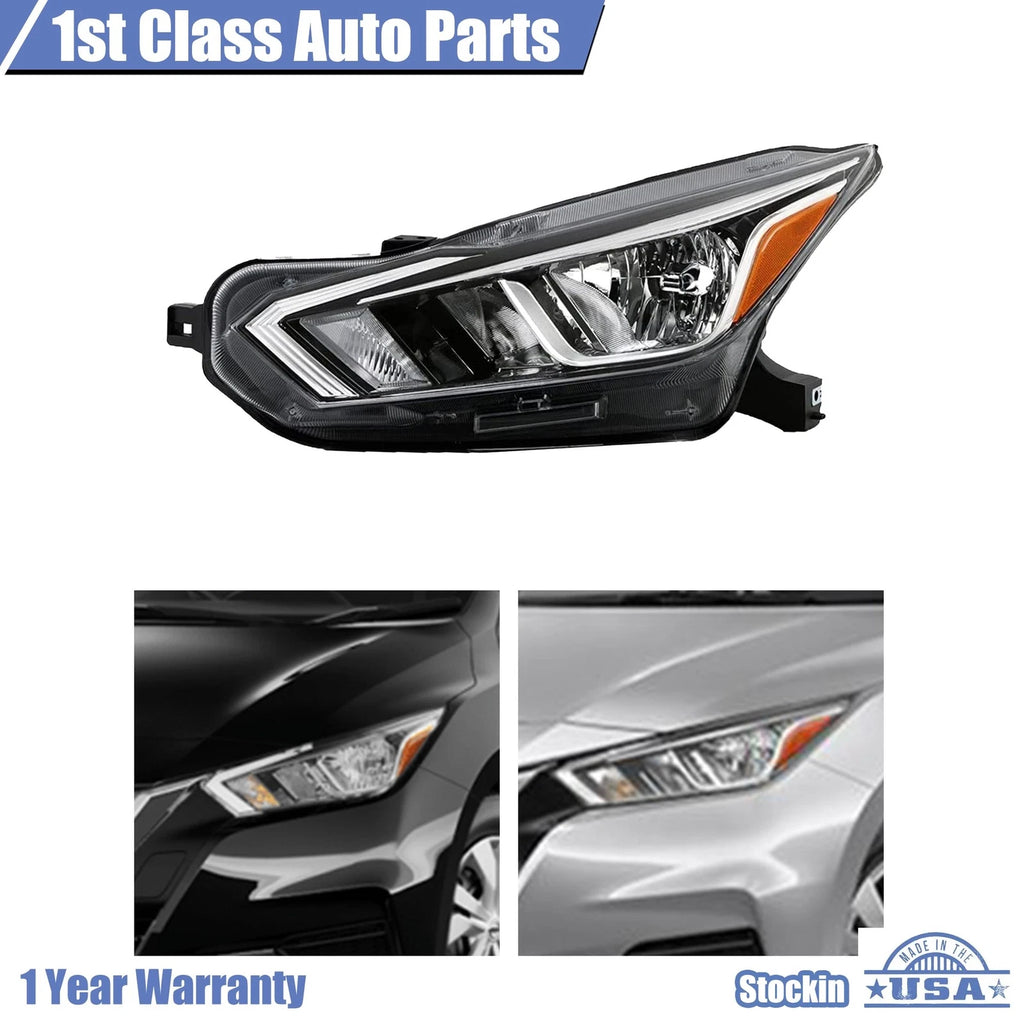 Halogen Headlight Left Driver for Nissan Versa (2020–2021) 26060-5EE0A