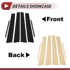 6 Pcs Black Door Pillar Window Trim for Lexus ES (2013-2018)
