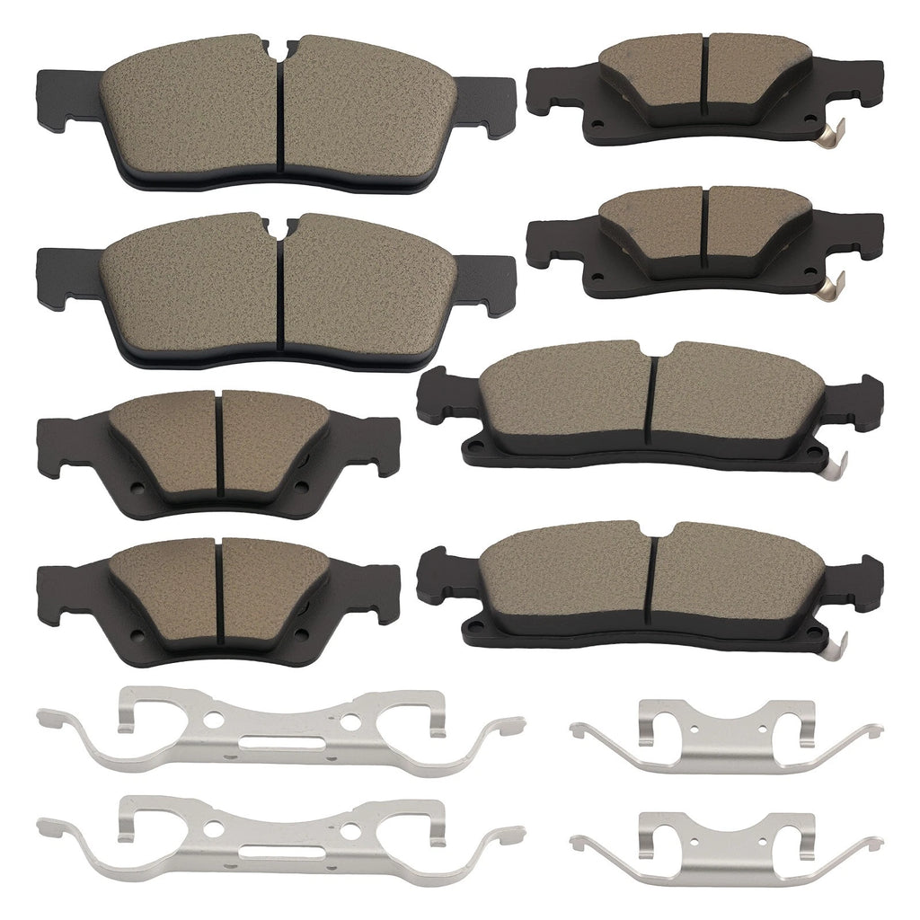 8x Ceramic Brake Pads Set Front&Rear For Dodge Durango 2011-2020 P-1455 P-1498