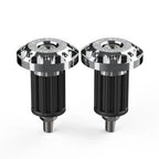 Motor Grey Dirt Bike 7/8'' CNC Handlebar Grips & End Cap Plugs