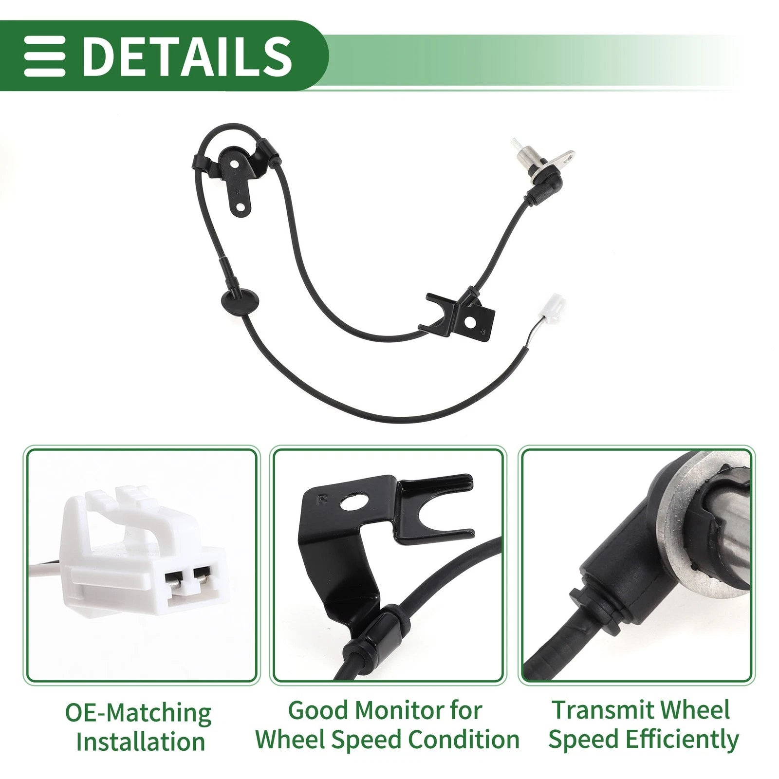 ABS Wheel Speed Sensor No.C1004371Y for Mazda Premacy (1999–2003)