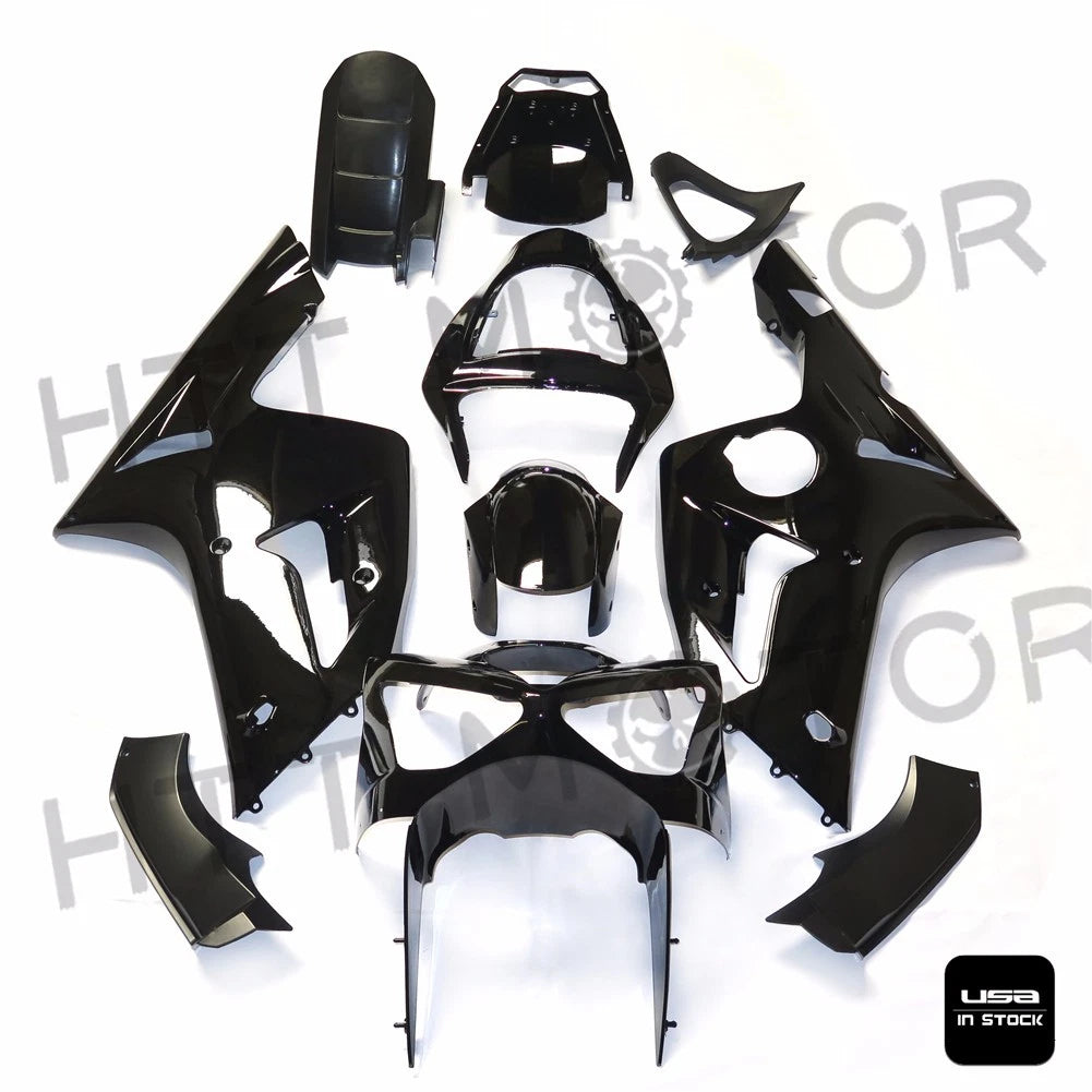 Fairing Kit for Kawasaki Ninja ZX6R 636 (2003–2004) - Glossy Black ABS