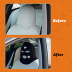 Halloween Scary Bandit Ski Mask Head Rest Cover for Universal Fit (Front)