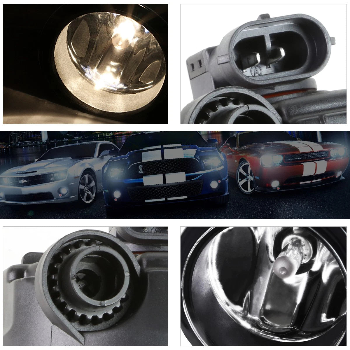 Clear Lens Fog Lights for Nissan Versa/Murano/Rogue/Cube (2007–2014)