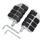 Chrome Wing Male Mount Footpegs for Harley Softail Dyna Glide Sportster