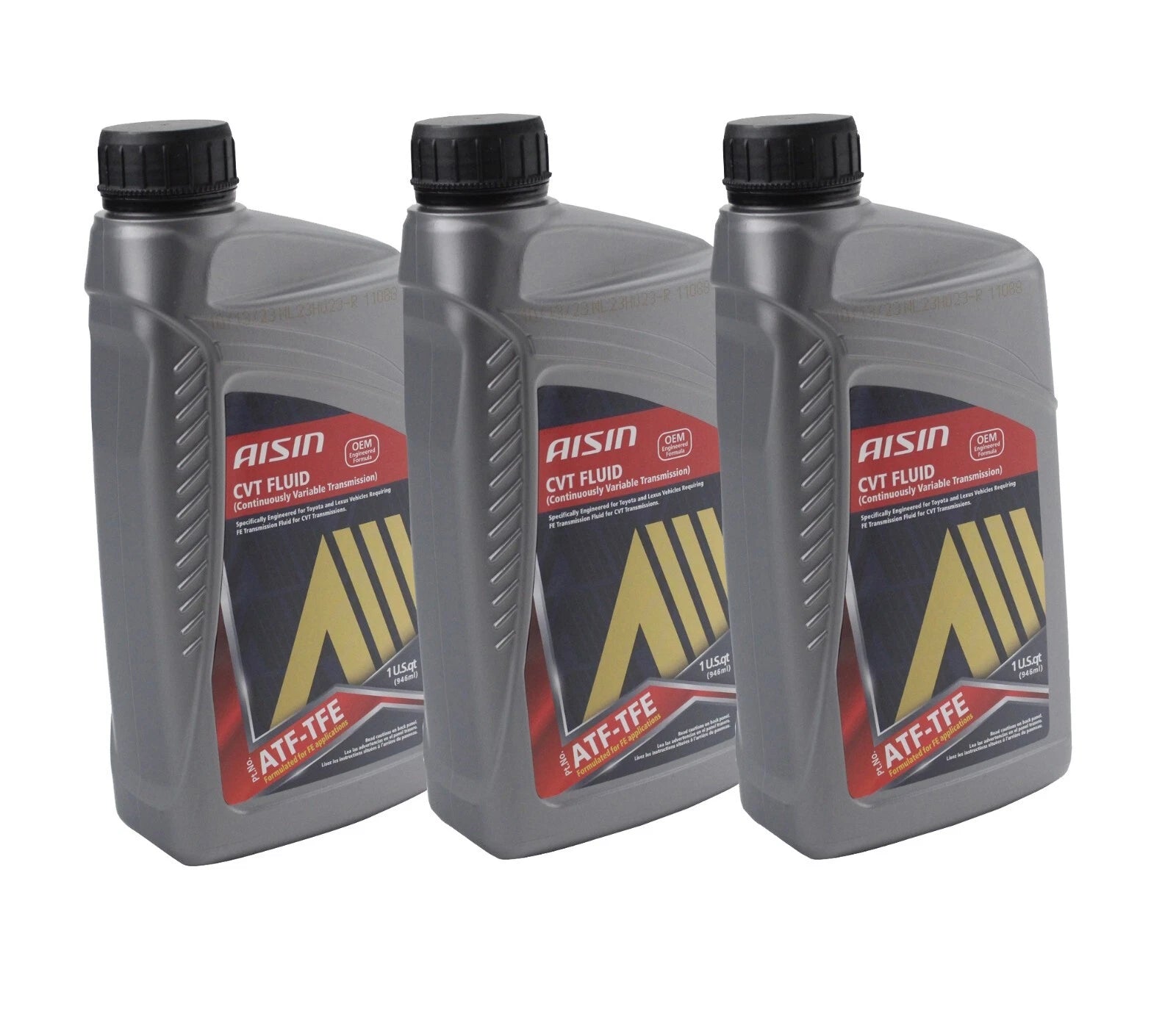 Set of 3 Aisin CVT ATF-TFE Auto Trans Fluid for UX200 iM iQ Corolla