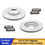 Front Slotted Rotor Brake Disc Kit for Mazda 6, MKZ, Ford Fusion (2006–2019)