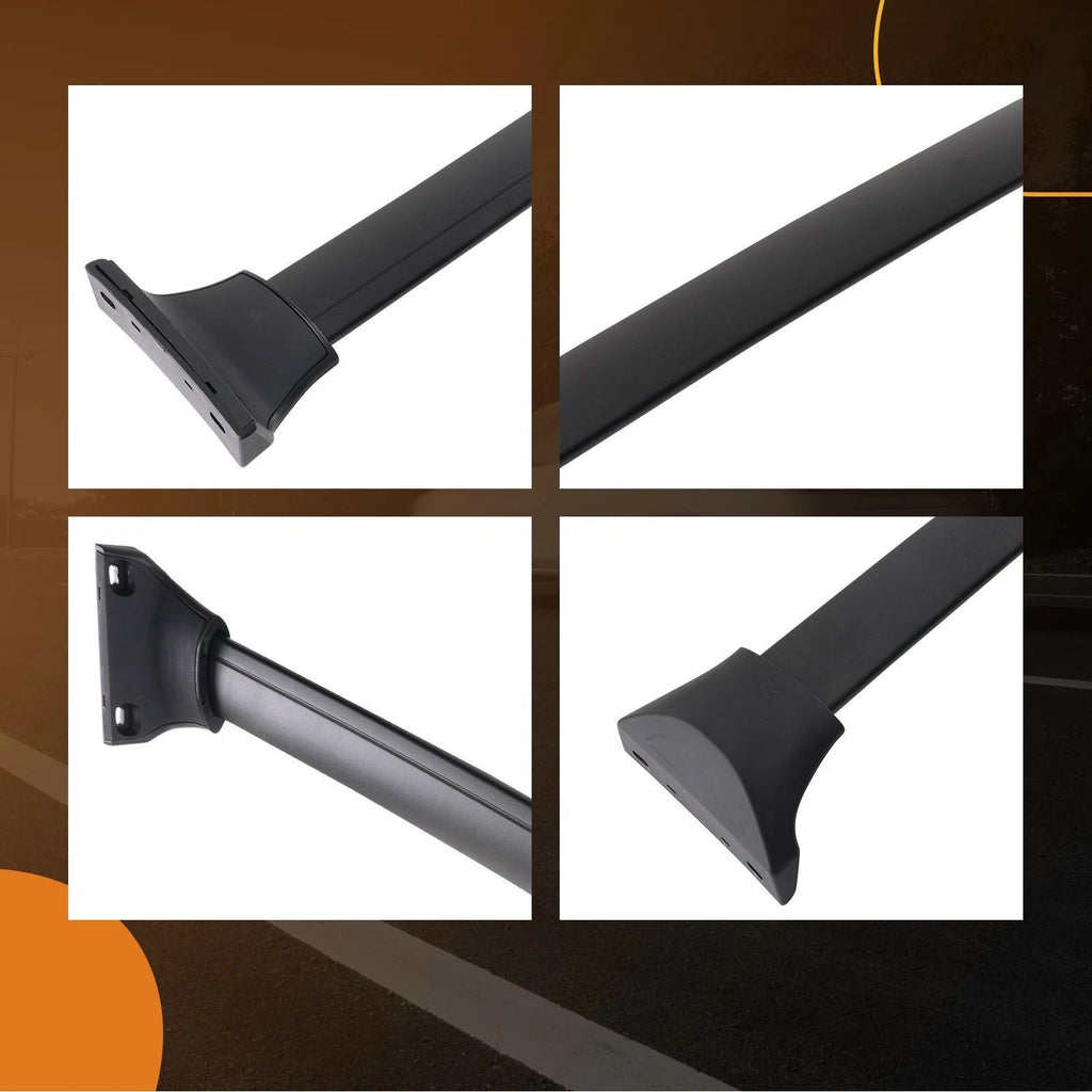 2Pcs Roof Rack Cross Bar Rails Carrier Black Aluminum for Honda Pilot (2016–2022)