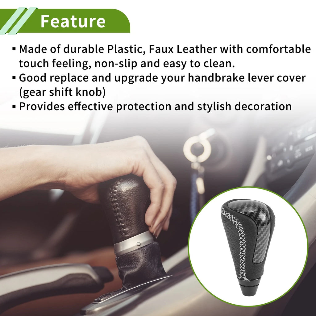Automatic Gear Shift Knob for Lexus GS300 (2006–2011) Plastic Faux Leather Black White