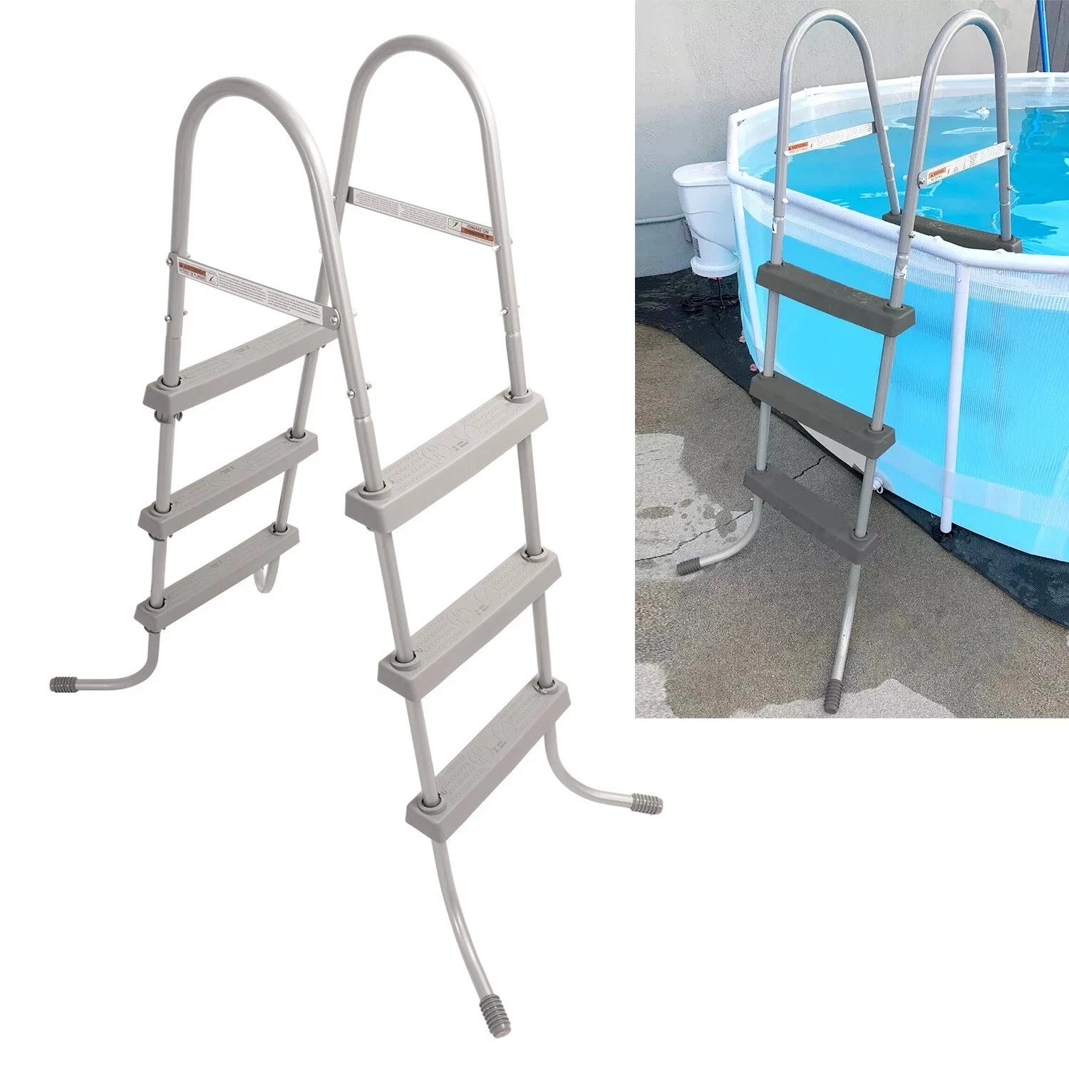 3-Step Swimming Pool Ladder for Above Ground Pools (36 Inch Wall Height)