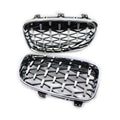 Chrome Black Diamond Front Kidney Grill for BMW 1 Series (2004-2013)