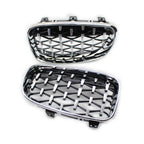 Chrome Black Diamond Front Kidney Grill for BMW 1 Series (2004-2013)