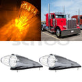 2X Amber LED Lens Side Marker Lights for Western Star Peterbilt Mack Kenworth