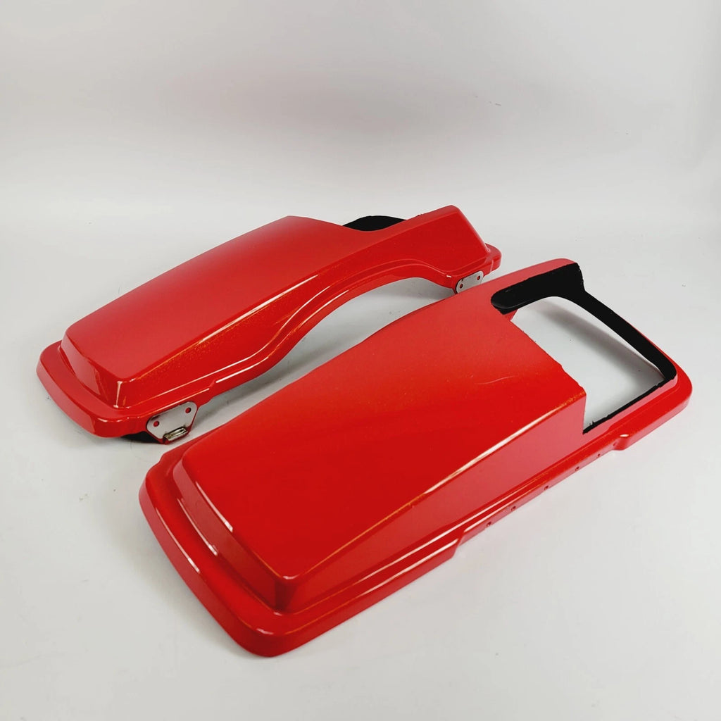 Set of 2 Orange Saddlebag Lids for Harley Davidson Touring (1993–2013)