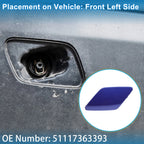 Front Left Washer Nozzle Cover Cap No. 51117363393 for BMW 428i (2014–2016) Dark Blue
