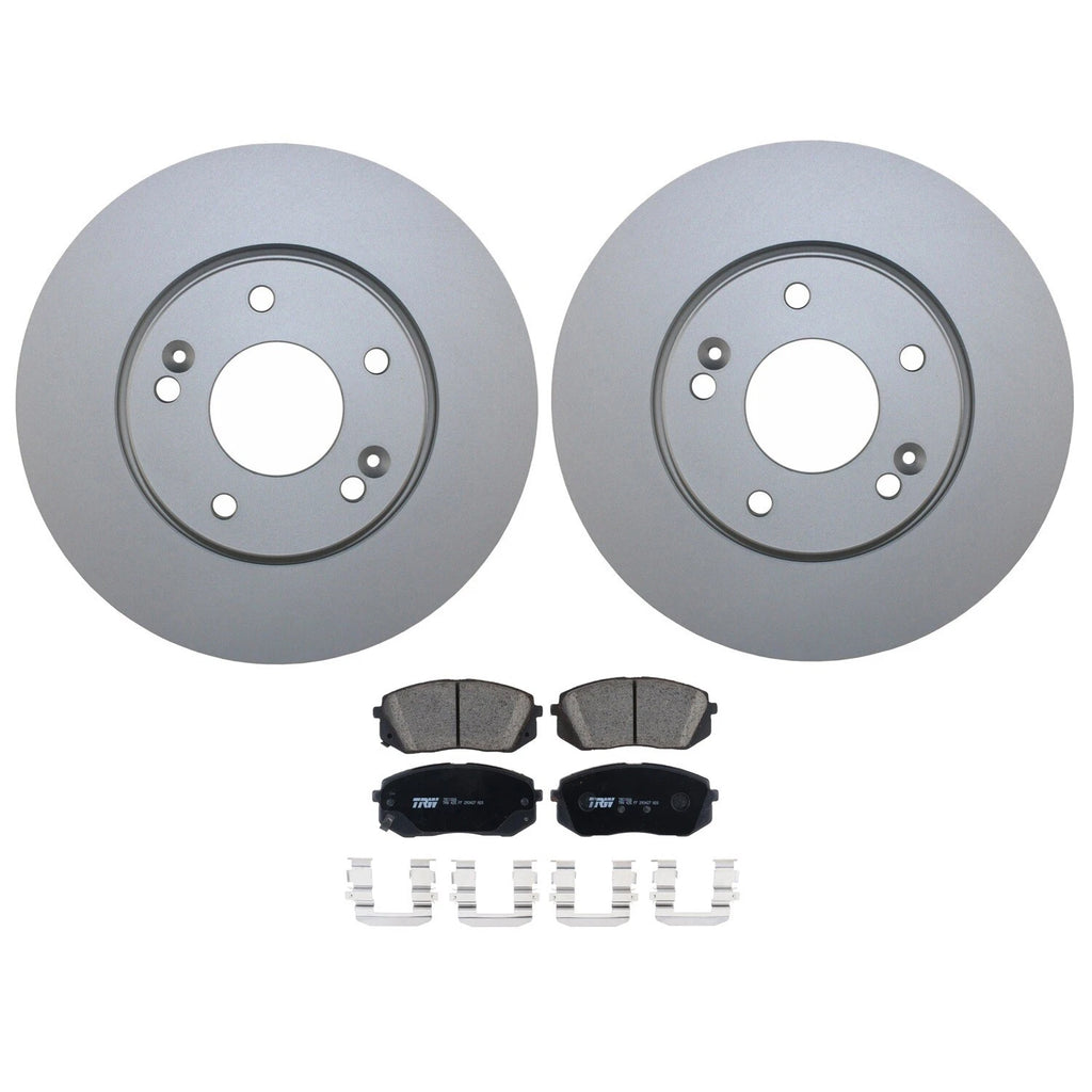 Front Brake Kit 280mm Rotors & TRW Pro Ceramic Pads for Hyundai Kona, Kia Seltos (2018–2023)