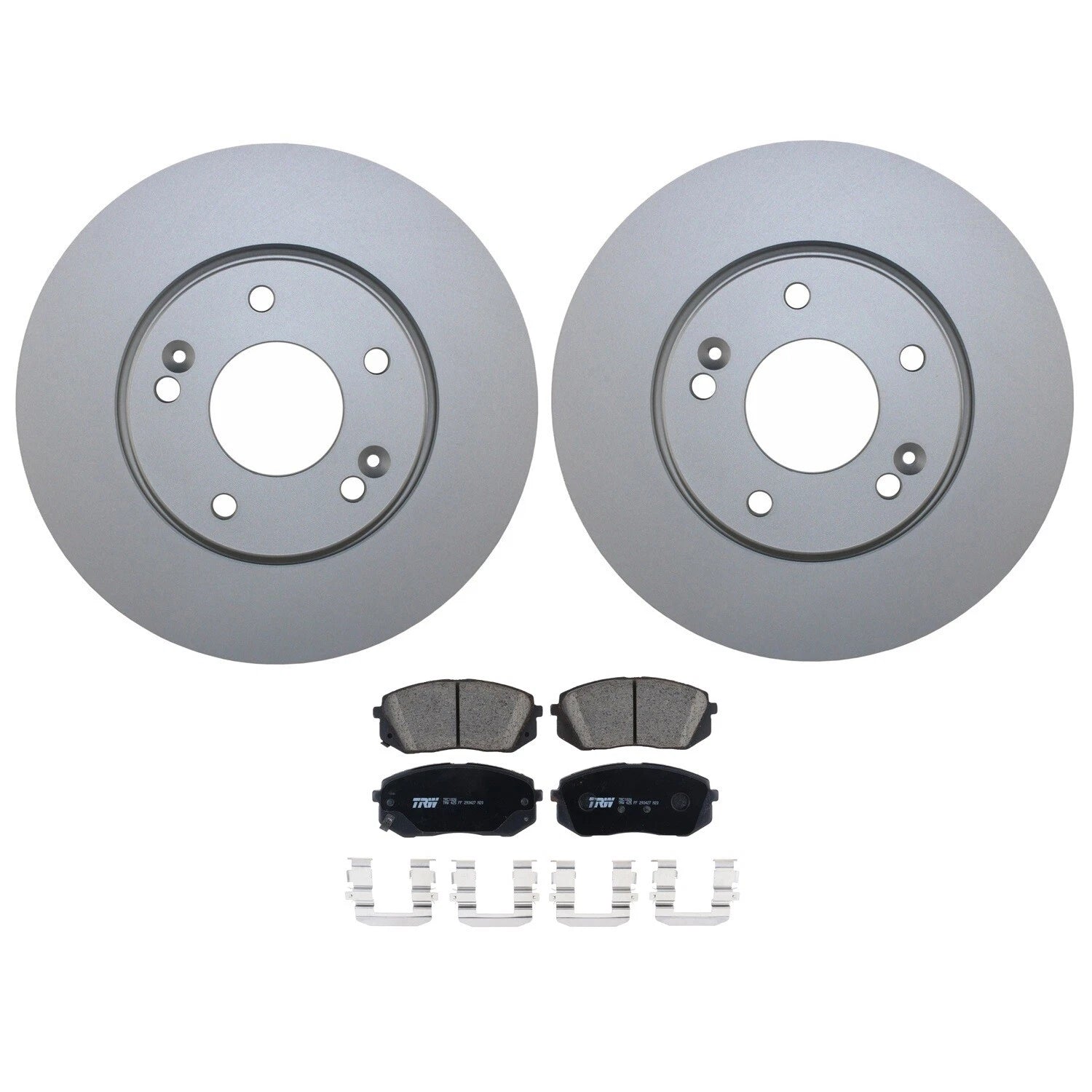 Front Brake Kit 280mm Rotors & TRW Pro Ceramic Pads for Hyundai Kona, Kia Seltos (2018–2023)