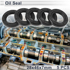 Set of 5 Oil Seal Rotary Shaft Seal TC Ring 28x46x7mm Nitrile Rubber