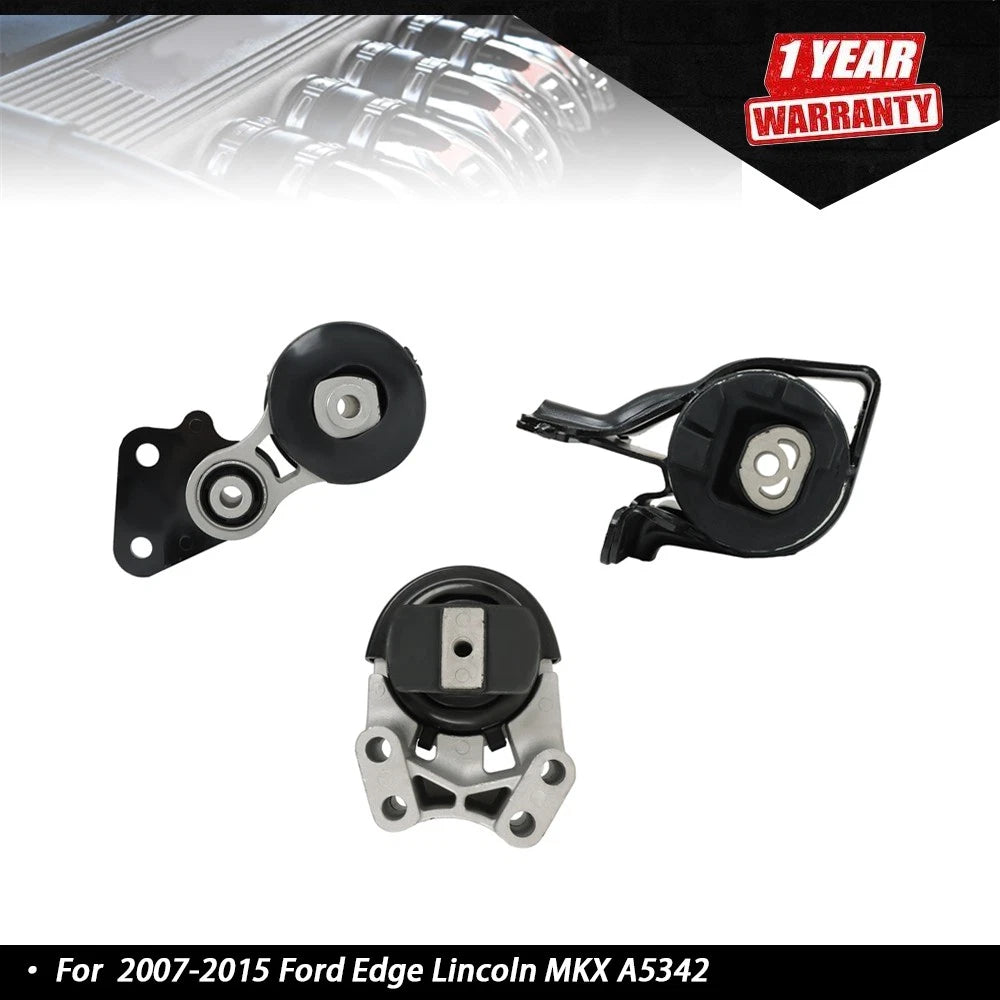 3Pcs Engine & Transmission Mount Kit for Ford Edge Lincoln MKX (2007–2015)