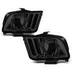 Smoked Housing Headlight Clear Corner Signal Lamps Pair for Ford Mustang (2005–2009)