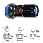 20Pc M12X1.5 Blue Closed End Lug Nuts + Spline Locks + Key + 22mm Extension for JDM