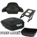 Backrest Pad Mount Rack for Harley Touring (2014–2025) Matte Black