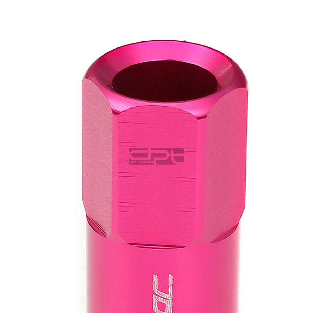 20 PCS Open End M12x1.25 60mm Tall Pink Hexagon Lug Nuts + Adapter