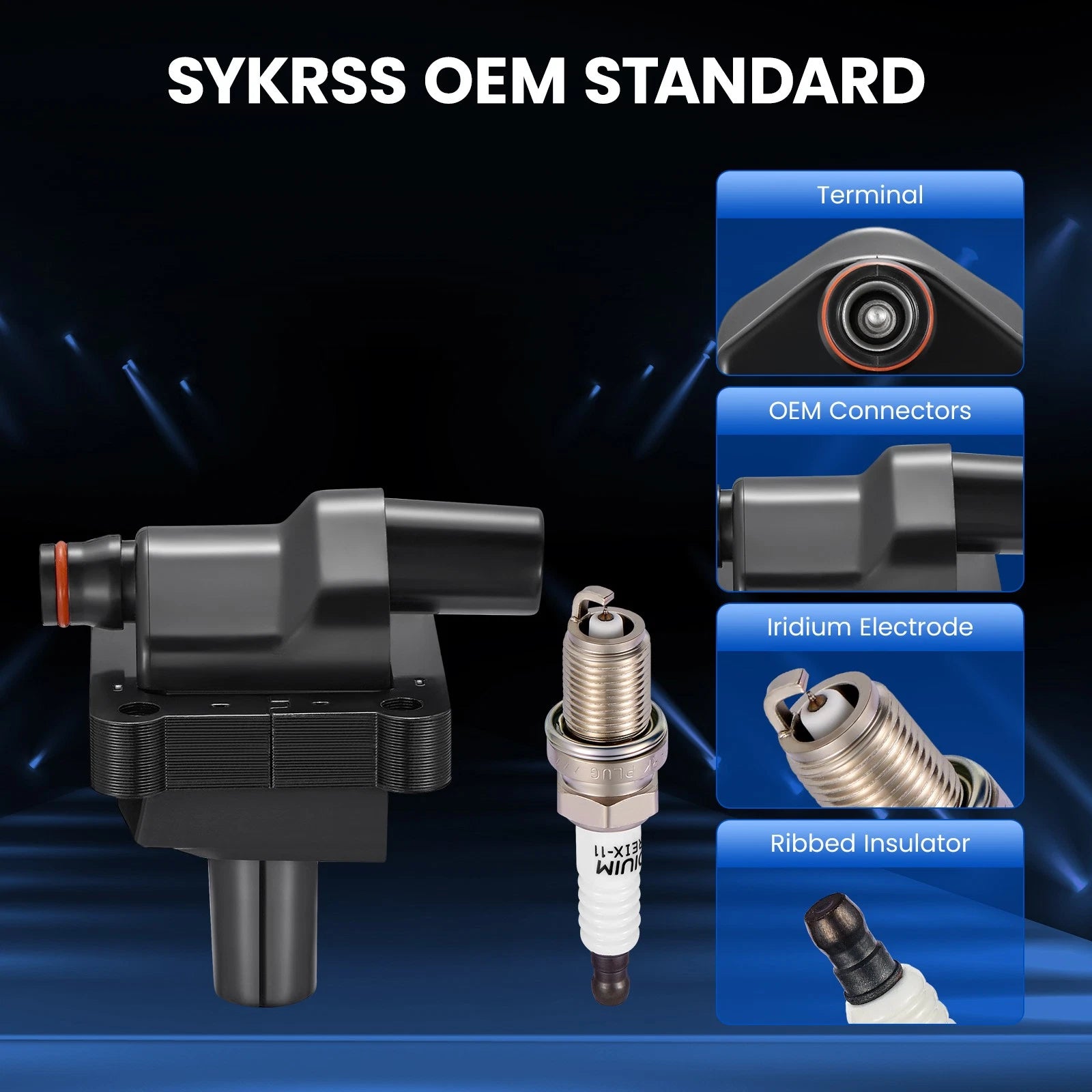3 Ignition Coils & 6 Platinum Spark Plugs for Mercedes-Benz 300TE (1993)
