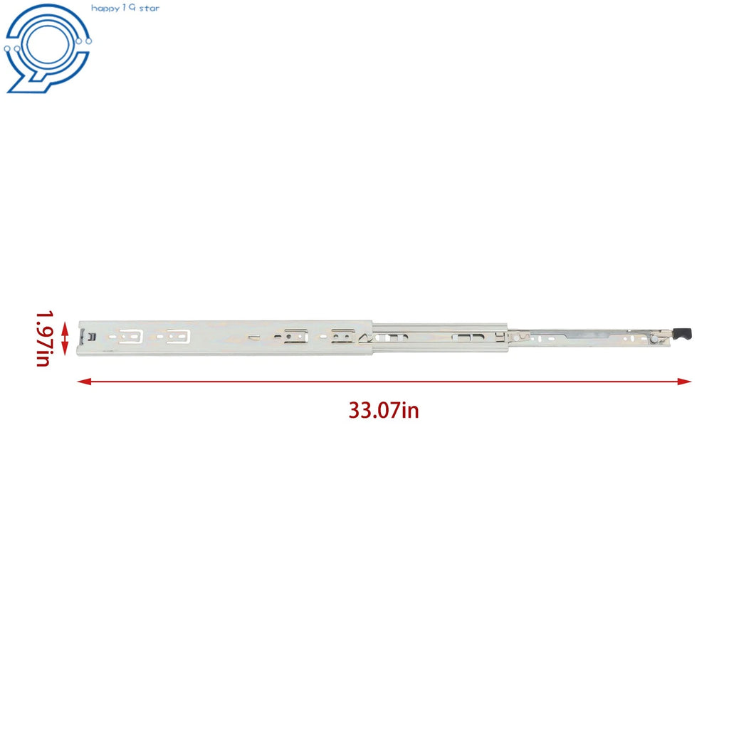 Set of 2 Heavy Duty 18" Full Extension Drawer Slides 150lb Capacity