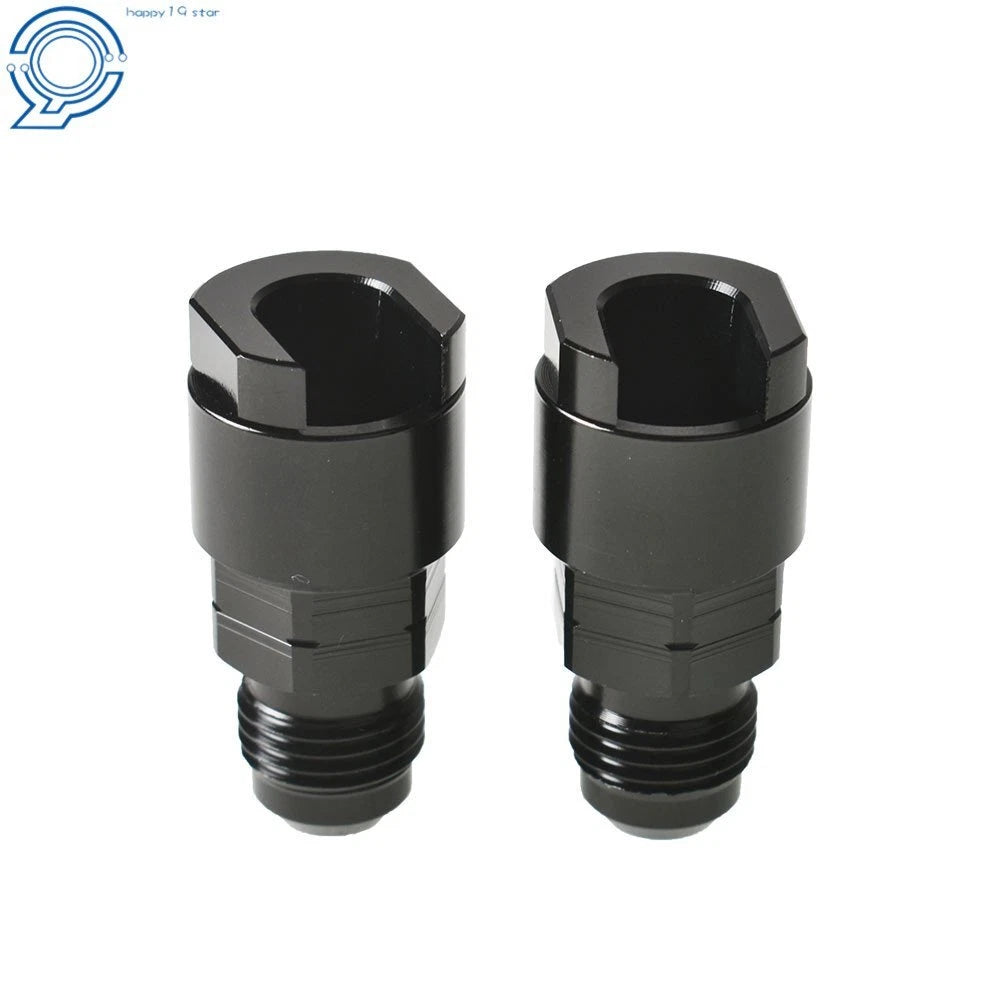 2X 6AN Fuel Adapter Fitting to 5/16" Quick Connect Female Black for