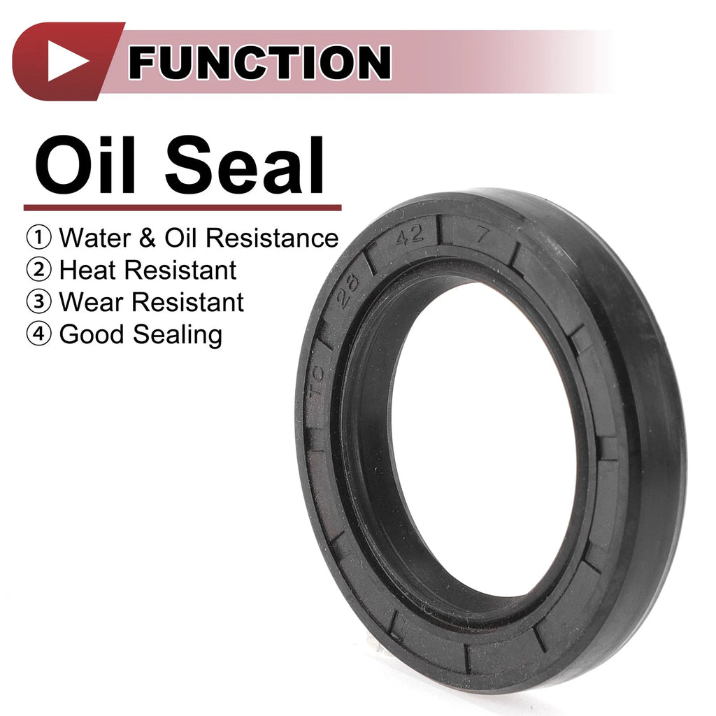 Set of 5 Rotary Shaft Oil Seals 28x42x7mm Nitrile Rubber 672668828472