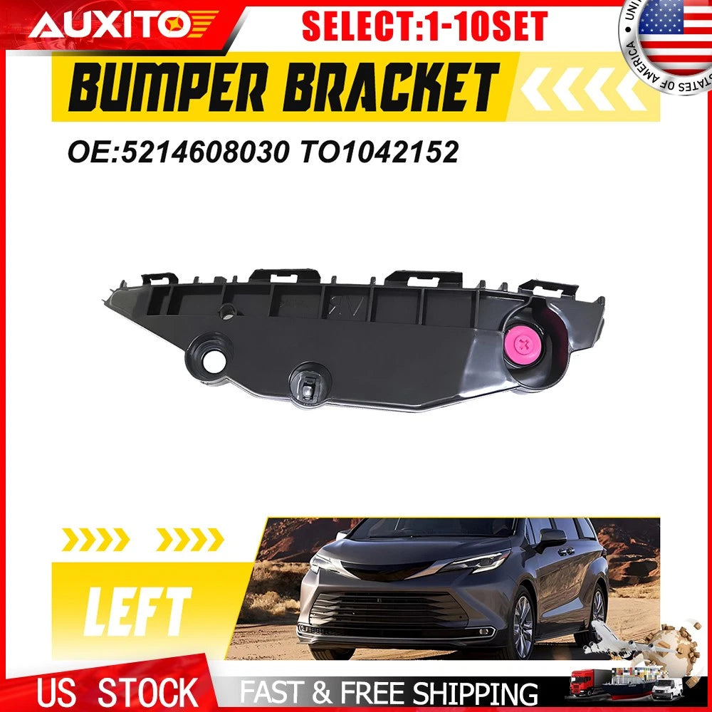 Left Front Bumper Stay Bracket for Toyota Sienna (2021–2025) 52146-08030