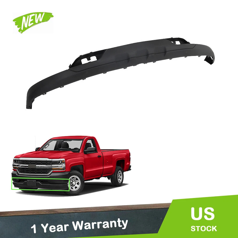 Front Lower Bumper Valance with Tow Hooks for Chevrolet Silverado 1500 (2016–2018)