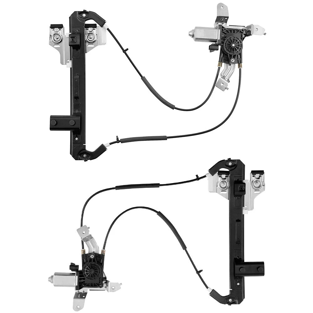 Pair Rear Power Window Regulator w/ Motor for Chevy Tahoe GMC Yukon (2000–2006)